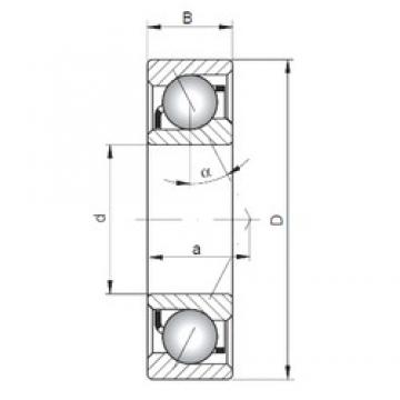 130 mm x 200 mm x 33 mm  ISO 7026 B angular contact ball bearings