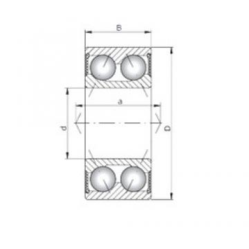 ISO 3806-2RS angular contact ball bearings